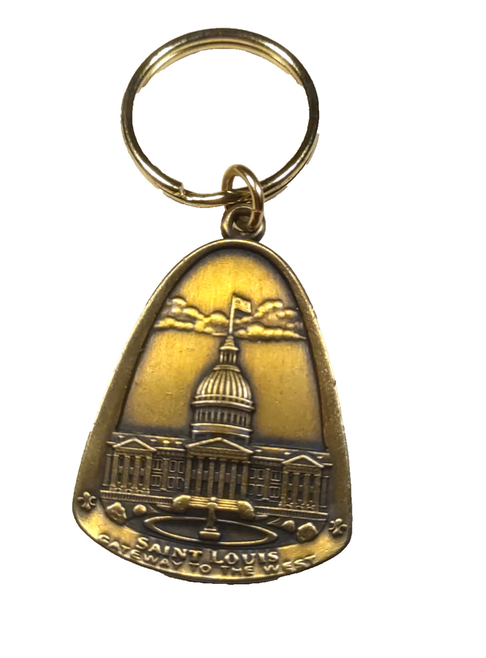 Saint Louis Gate Way To The West Brass Keychain Jefferson National Expansion...